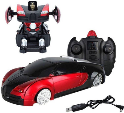 

Smilemakers Remote Controlled Gravity Defying Bugatti Wall Climber Transformer Car(Red, Black), Black;red