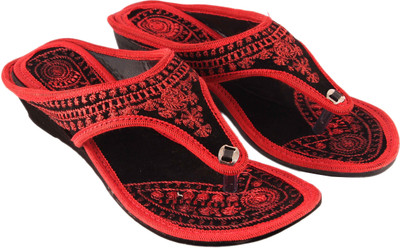 

Rangmor Women Red_Black Flats