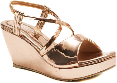 

Dolphin Miles Women Gold Wedges
