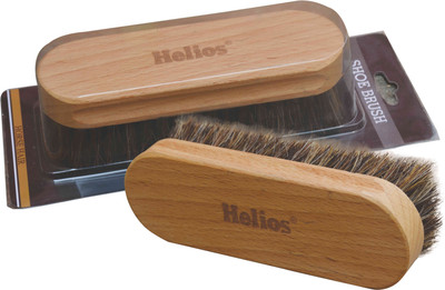 Helios Horse Hair Shoe Brush(100 ml, Brown)