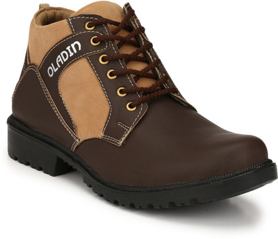 

OLADIN Mens Premium Synthetic Leather Stylish Boots For Men(Brown, Tan