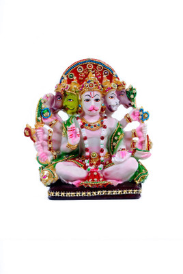 

Hub N Art Art panchmukhi hanuman murti/idol statue gift items Decorative Showpiece - 17 cm(Polyresin, Multicolor)