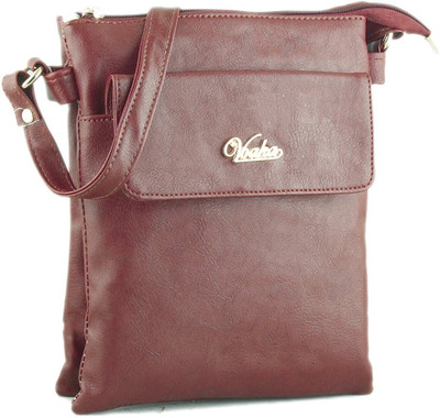 

VOAKA Women Casual Brown PU Sling Bag