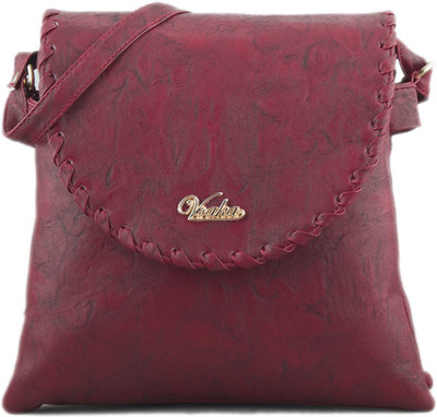 

VOAKA Women Casual Maroon PU Sling Bag
