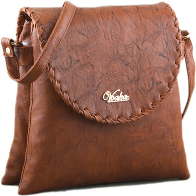 

VOAKA Women Casual Tan PU Sling Bag
