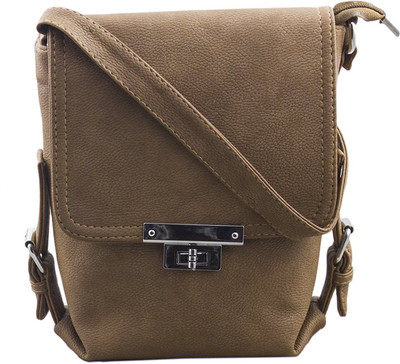 

VOAKA Women Casual Brown PU Sling Bag