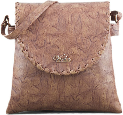 

VOAKA Women Casual Brown PU Sling Bag