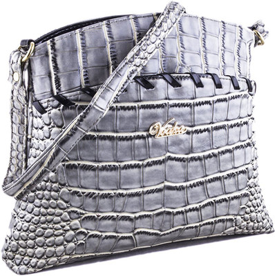 

VOAKA Women Casual Grey PU Sling Bag