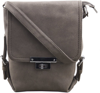 

VOAKA Women Casual Grey PU Sling Bag
