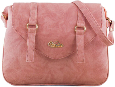 

Voaka Men & Women Casual Pink PU Sling Bag