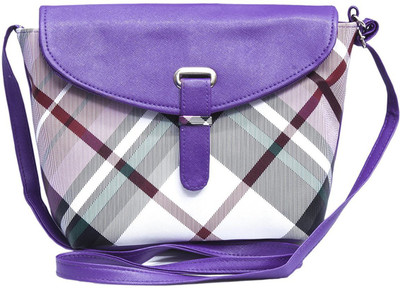 

VOAKA Women Casual Purple PU Sling Bag