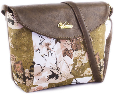 

VOAKA Women Casual Brown PU Sling Bag