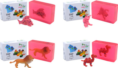 

Happy Baby Luxurious Kids Soap With Toy Pink (P48)(400 g, Pack of 4)