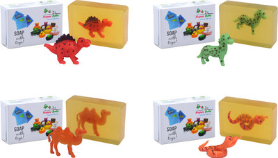 

Happy Baby Luxurious Kids Soap With Toy Yellow (Y43)(400 g, Pack of 4)