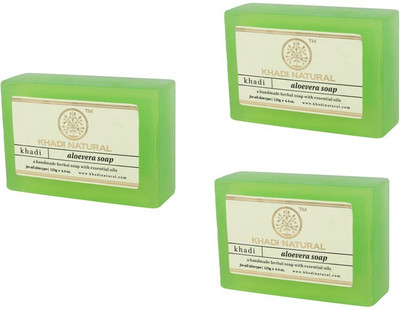 

Khadi Natural Organic Aloevera Soap(375 g)