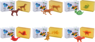 Happy Baby Luxurious Kids Soap With Toy Yellow (Y57)(600 g, Pack of 6)