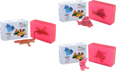 

Happy Baby Luxurious Kids Soap With Toy Pink (P35)(300 g, Pack of 3)