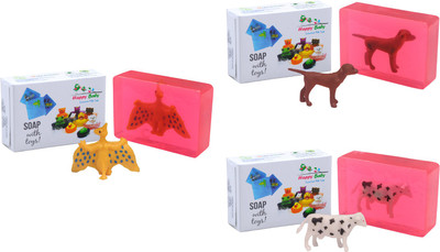Happy Baby Luxurious Kids Soap With Toy Pink (P40)(300 g, Pack of 3)