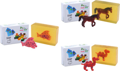 

Happy Baby Luxurious Kids Soap With Toy Yellow (Y31)(300 g, Pack of 3)