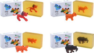 

Happy Baby Luxurious Kids Soap With Toy Yellow (Y49)(400 g, Pack of 4)