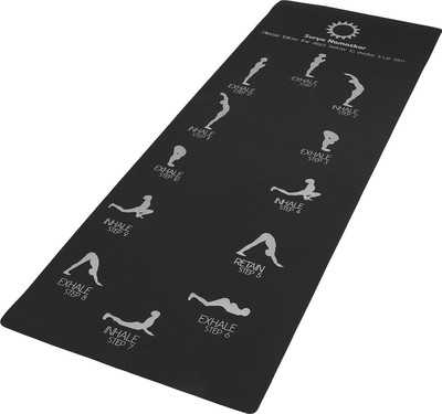 

Aerolite Sun Salutation 24 X 78 Grey 10 mm Yoga Mat, Grey;silver