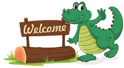 Asmi Collections 74 cm Beautiful Crocodile Welcomes Removable Sticker(Pack of 1)