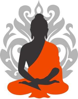 Asmi Collections 50 cm Beautiful God Buddha Removable Sticker(Pack of 1)