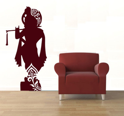 Asmi Collections 80 cm Krishna with Flute Removable Sticker(Pack of 1)