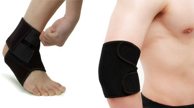 

GB Best Single PC Elbow & Ankle Support (Free Size, Black)