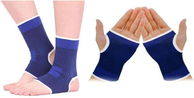 GB Pack Of Ankle And Palm Support(Black, Blue