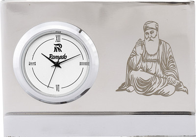 

ROMADO Analog BLESSED SILVER TABLE Clock
