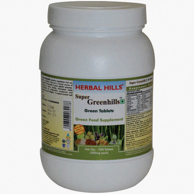 

Herbal Hills Super Greenhills - Value Pack 900 Tablets(900 No)