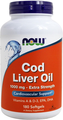 

Now Foods Cod Liver Oil 1000 mg-180 Softgels(180 No)