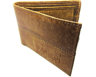

Peacock Mundkar Boys Khaki Genuine Leather Wallet(7 Card Slots), Khaki;tan