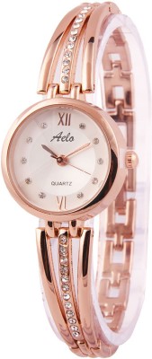 Aelo Rose Gold Metal Chain Bracelet Style Fashion Analog Watch  - For Girls   Watches  (Aelo)