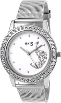 MKS hot peafowl look White Dial Analog Watch  - For Girls   Watches  (MKS)
