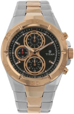 Titan Black Dial Chronograph Analog Watch  - For Men   Watches  (Titan)