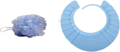 

Farlin Washing Hair Hat with Bath Ball Combo Pack (Blue)(Blue)