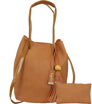 

Bagclan Bucket Beige Shoulder Bag(Beige, 5 inch)
