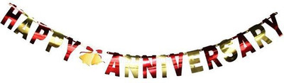 

Wanna Party Happy Anniversary Letter Banner Banner(5 ft, Pack of 1)
