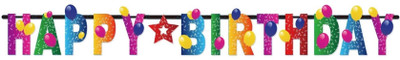 

Wanna Party Birthday Balloon Letter Banner Banner(5 ft, Pack of 1)