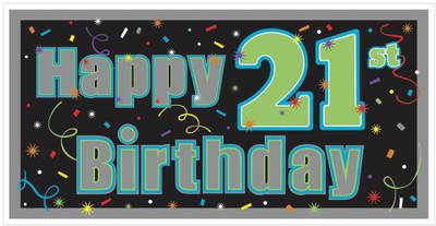

Wanna Party 21st Birthday Banner Banner(5 ft, Pack of 1)