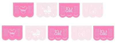 

Wanna Party It's A Girl Plastic Banner Banner(12 ft, Pack of 1)