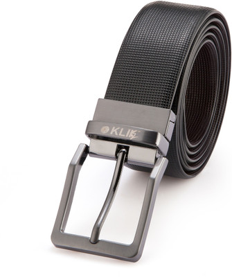 

KLIK2 Men Formal Black Genuine Leather Reversible Belt