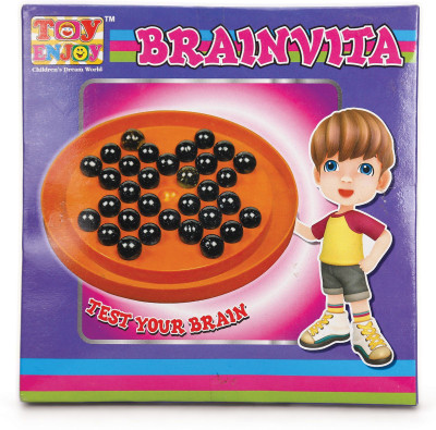 

KidsBazaar Toyenjoy Brainvita Game - Orange Black Board Game