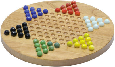 

KidsBazaar Wooden Chinese Checker Puzzle Game Set Board Game