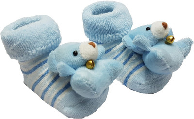 

GoodStart Closed-Toe Blue 1 pair of baby booties Booties(Toe to Heel Length - 11 cm Blue)