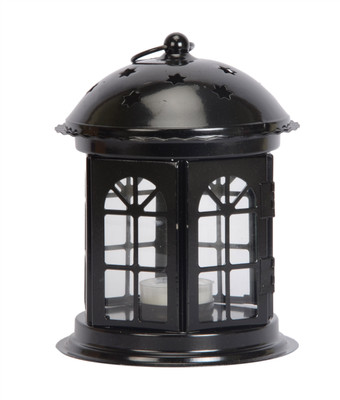 

Scrafts House Medium Round Hanging BK Iron 1 - Cup Tealight Holder(Black, Pack of 1)