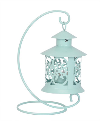 

Scrafts Round Hanging With Stand BL Iron 1 - Cup Tealight Holder(Blue, Pack of 1)