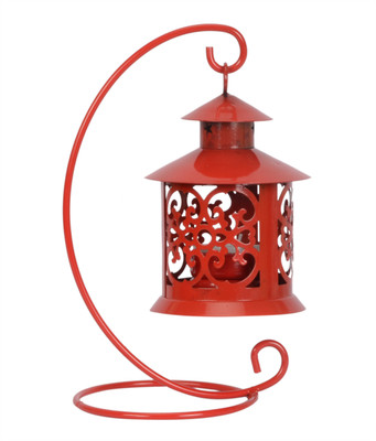 

Scrafts Round Hanging With Stand RD Iron 1 - Cup Tealight Holder(Red, Pack of 1)